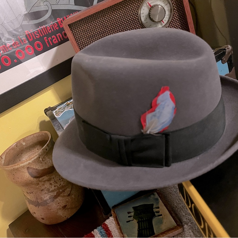 🐎 Rare Vintage Dobbs Hat, 6 7/8, style Jet, Color Saber, Brim, 1 7/8, in Box